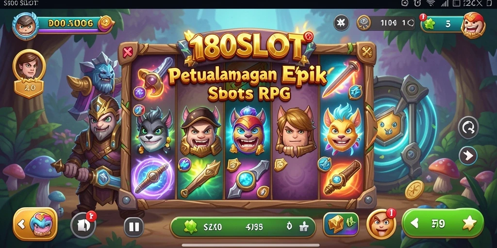 Screenshot utama 180SLOT menampilkan momen seru dalam permainan RPG.
