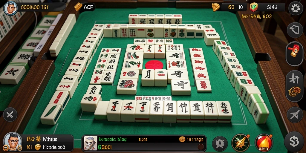 Tampilan menarik permainan Mahjong 6CF dengan ubin berwarna-warni.
