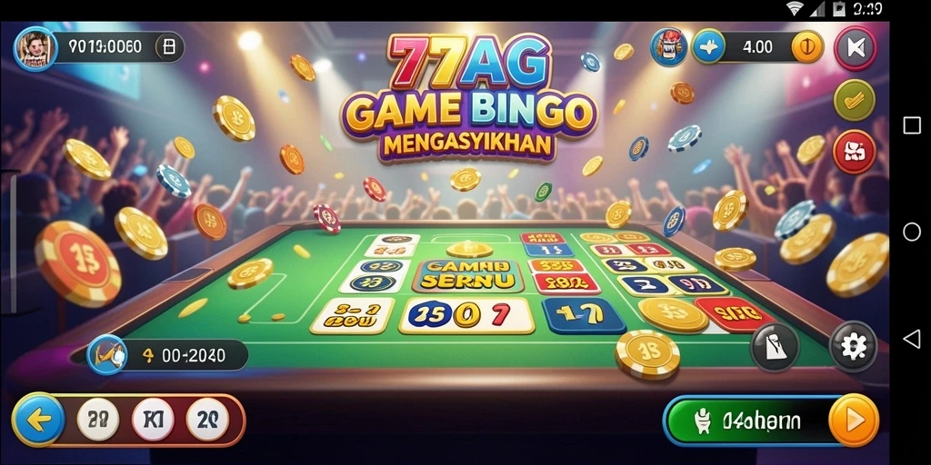 Screenshot gameplay Bingo yang menarik dan seru di 77AG.