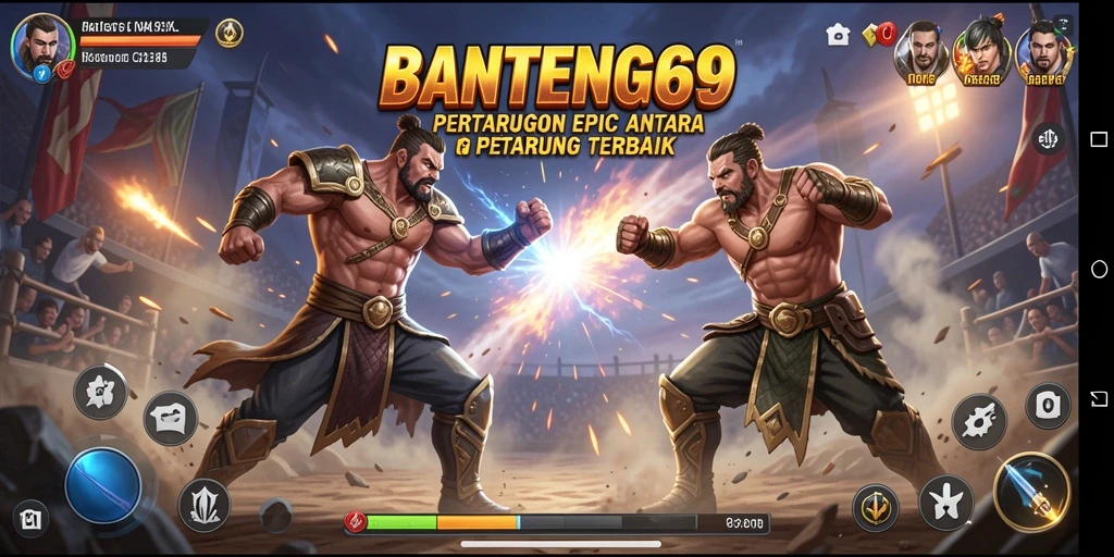 Gameplay BANTENG69 dengan aksi pertarungan yang seru.