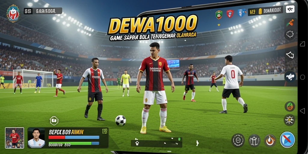 Gameplay DEWA1000 yang menarik dan intens dalam pertandingan sepak bola.