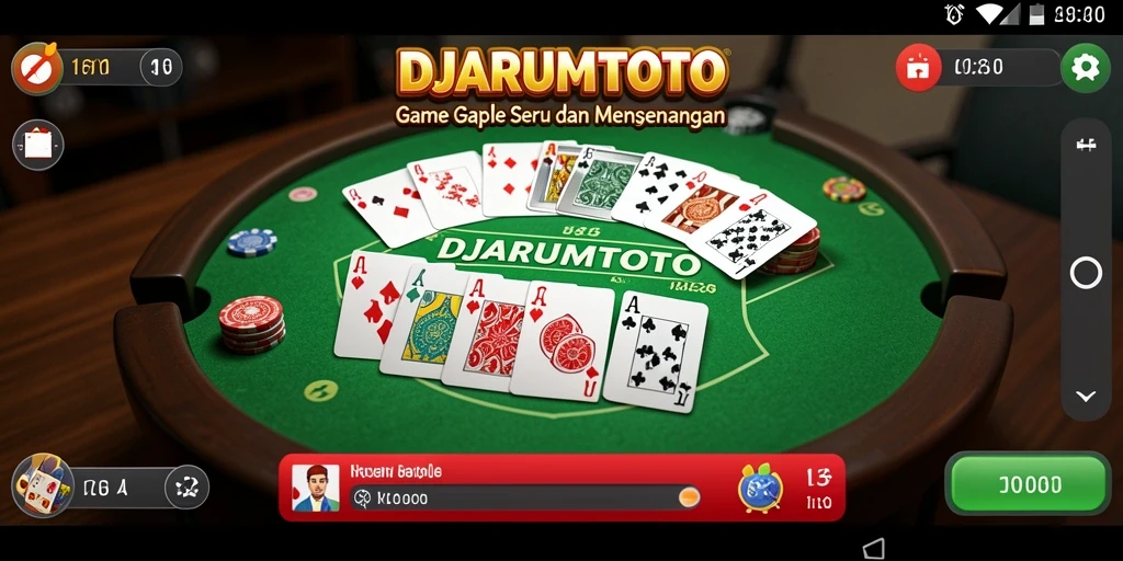 Screenshot gameplay Gaple DJARUMTOTO yang menampilkan aksi seru.