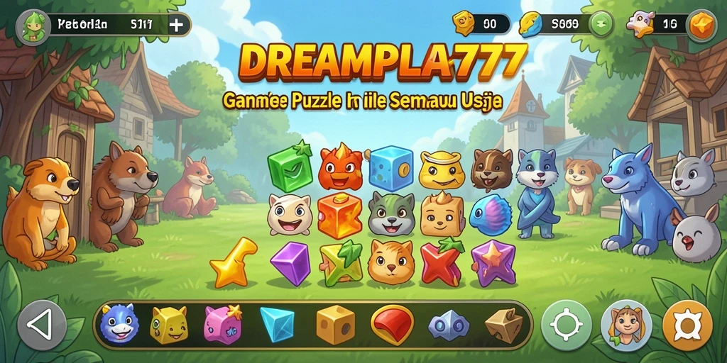 Screenshot gameplay DREAMPLAY77 menampilkan tantangan puzzle yang penuh warna dan menarik.