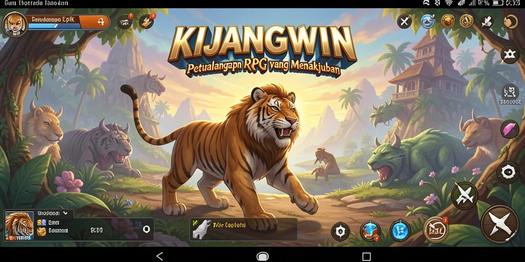 Tampilan gameplay KIJANGWIN yang epik dan mendebarkan.