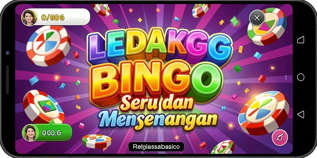 Tampilan gameplay seru di LEDAKGG dengan tampilan Bingo yang menarik.