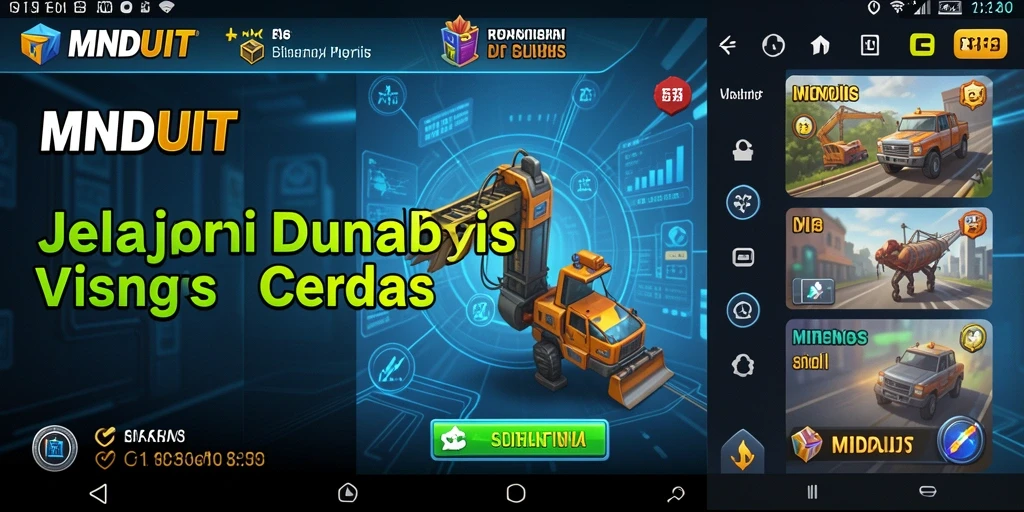 Screenshot utama MNDUIT menampilkan gameplay menarik dalam mengelola bisnis.
