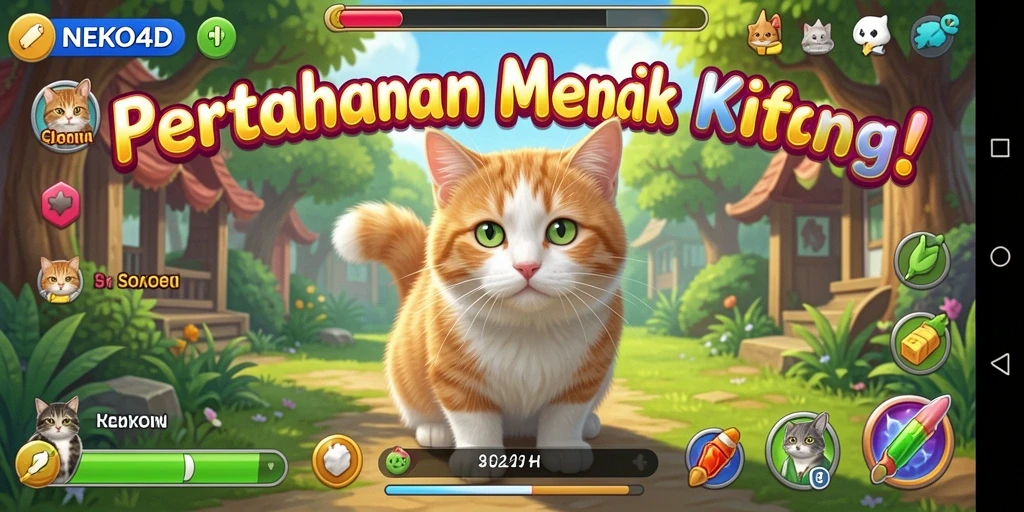 Tampilan gameplay NEKO4D yang seru dalam genre Tower Defense.