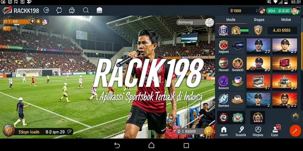 Screenshot utama RACIK198 yang menunjukkan fitur taruhan olahraga.