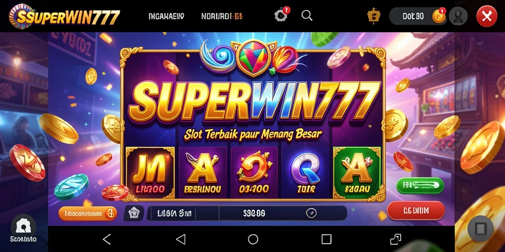 Gamer menikmati tampilan slot SUPERWIN777 dengan fitur menarik.