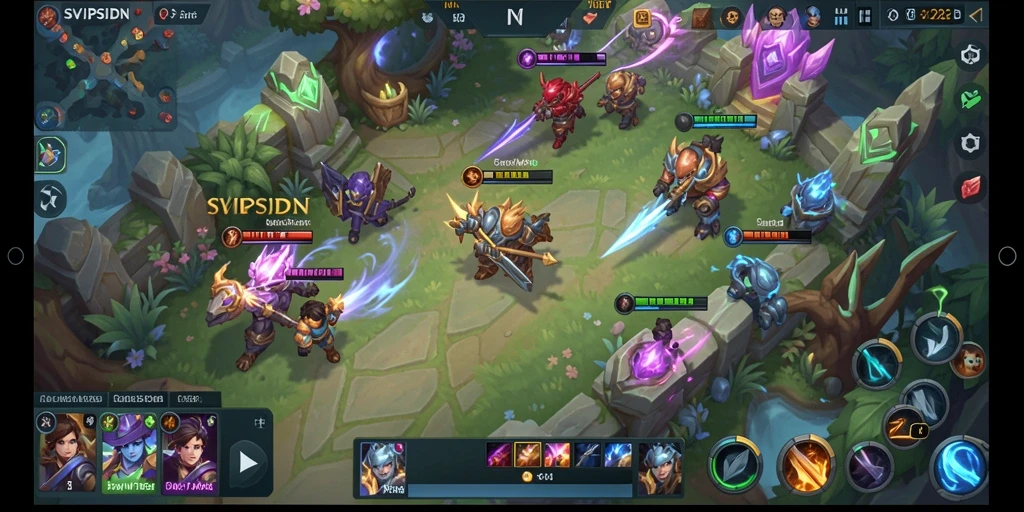 Screenshot gameplay seru dari SVIPSIDN dengan tim beraksi.
